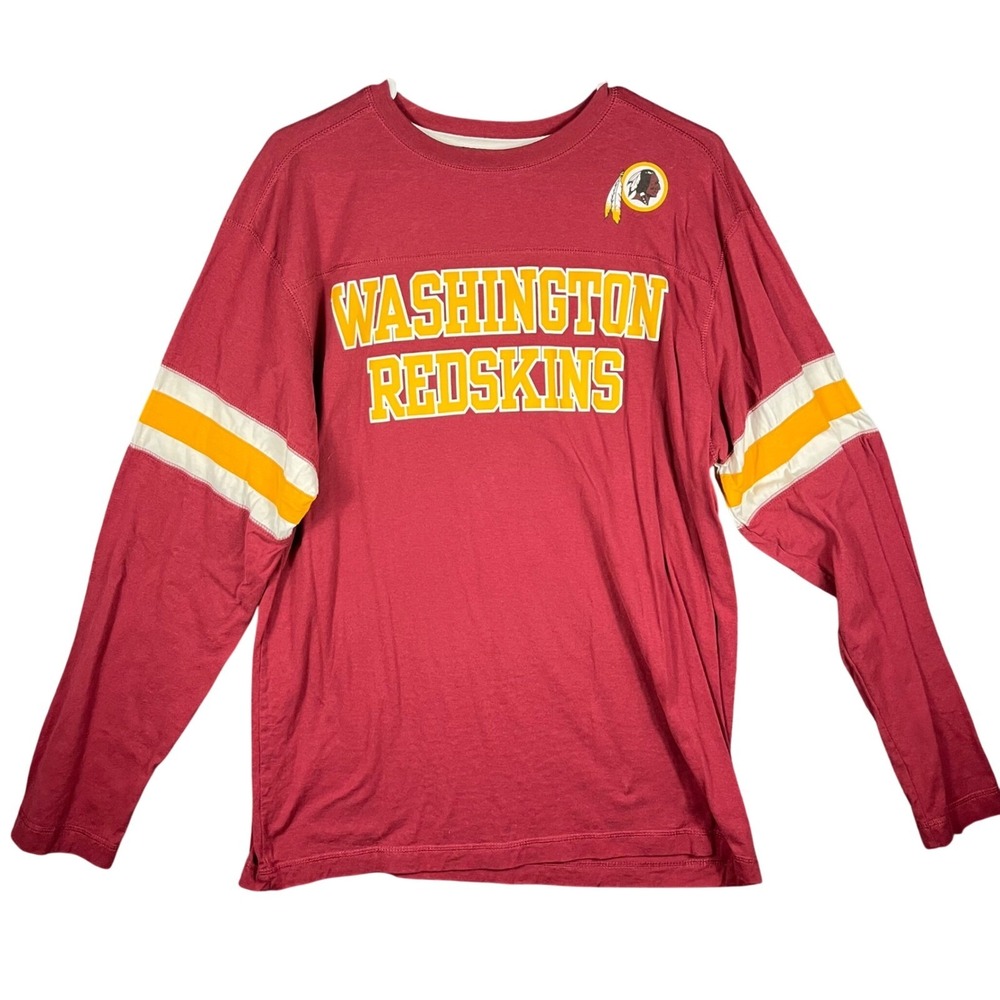 NFL Team Apparel Washington Redskins Men Large Burgundy Long Sleeve Graphic Tee